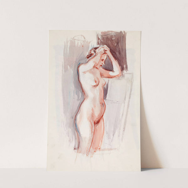 Seisova alaston malli, luonnos by Magnus Enckell