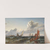Sejlskibe og fiskerbåd i Sundet ud for Kronborg (1870) by Carl Frederik Sørensen