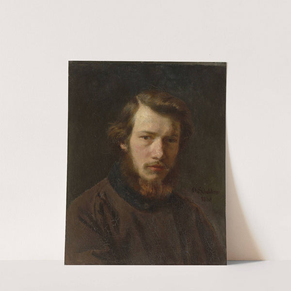 Selbstbildnis des 24-jährigen Künstlers by Otto Scholderer