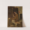 Selbstbildnis Hans Makart vor Staffelei by Hans Makart