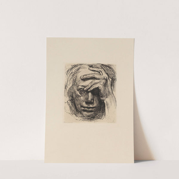 Selbstbildnis mit der Hand an der Stirn (1910) by Käthe Kollwitz