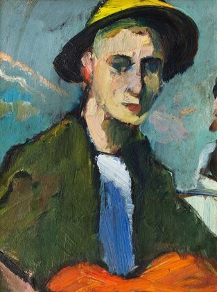 Selbstbildnis mit gelbem Hut (1911)