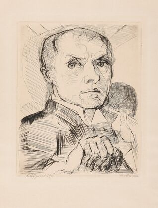 Selbstbildnis mit Griffel (1917)