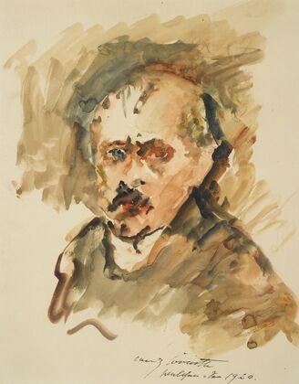 Selbstbildnis Mit Schnurrbart (Self-Portrait With Moustache) (1920)