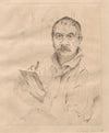 Selbstbildnis, radierend (1909)