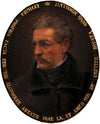 Selbstbildnis Theodore Alconiere mit Freundschaftwidmung an Dr. Vojtitz