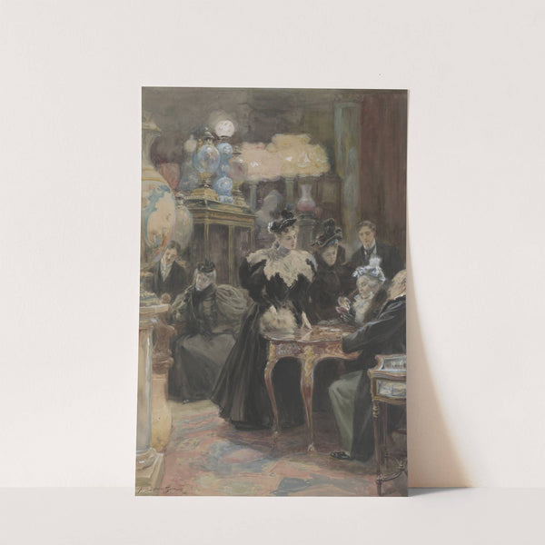 Selecting miniatures, old store, Bailey, Banks, Biddle, Philadelphia (1895) by Alice Barber Stephens