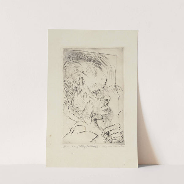 Self-Portrait, Hand to Cheek (1916) by Max Beckmann