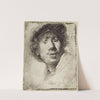 Self-Portrait in a cap, wide-eyed and open-mouthed by Rembrandt van Rijn
