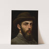Self-portrait in a hat by Feliks Cichocki