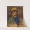 Self-portrait of the Painter with the Straw Hat of the Painter Fritz Overbeck (1869–1909) by Paul Schroeter