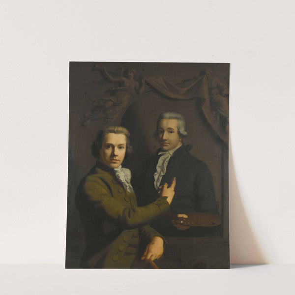 Self Portrait, Pointing at a Portrait of the Artist&#039;s deceased Colleague Dirk Jacobsz Ploegsma (1769-91) by Willem Bartel van der Kooi