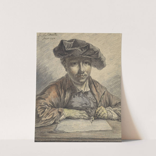 Self-Portrait Sketching by Georg Friedrich Schmidt