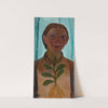 Self-portrait with a camellia branch by Paula Modersohn-Becker