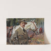 Self-portrait with a horse (1924) by Wojciech Kossak