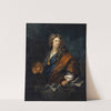 Self-Portrait with Family Coat of Arms by Johann Rudolf Huber the elder