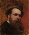Self-portrait with fur hat