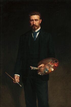 Self-portrait with palette