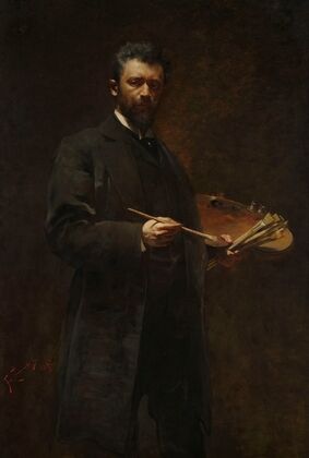 Self-portrait with palette (1895)