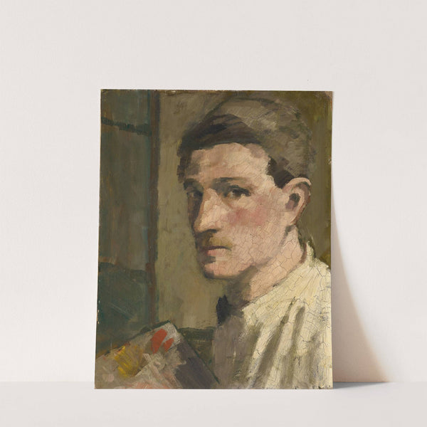 Self-Portrait with Palette by Hans Brühlmann