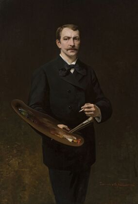 Self-portrait with palette