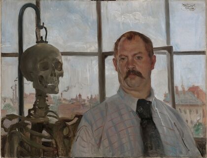 Self-portrait with Skeleton