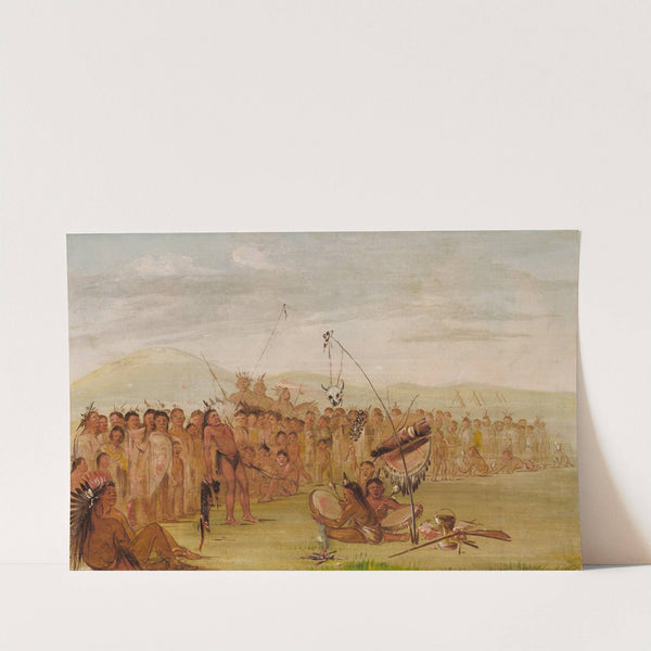 Self-Torture In a Sioux Religious Ceremony by George Catlin