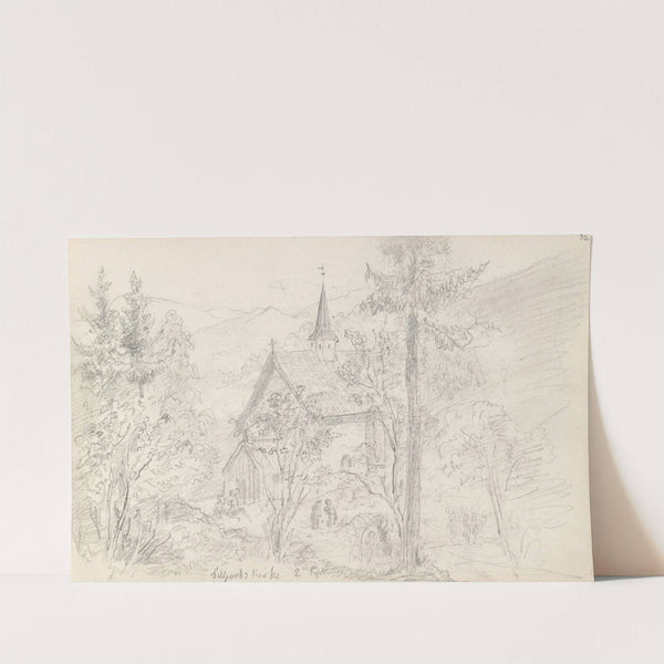 Seljord kirke (1857) by Adolph Tidemand