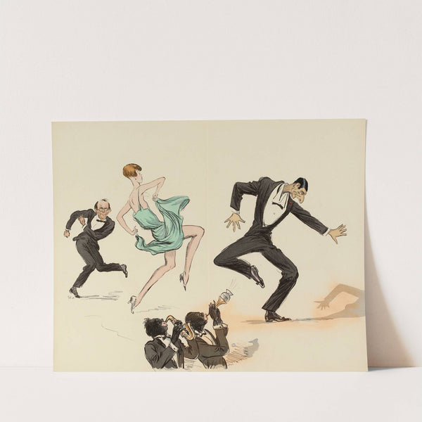 Sem, Yola Letellier, Henri Letellier dansant (1927) by Georges Goursat (Sem)