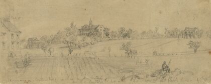 Seminary nr. Gettysburg used as a hospital, scene of Reynolds fight with Longstreet the first day