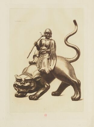 Sennin sur un tigre, bronze, collection Henri Cernuschi (1882)