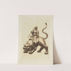 Sennin sur un tigre, bronze, collection Henri Cernuschi (1882) by Henri-Charles Guérard