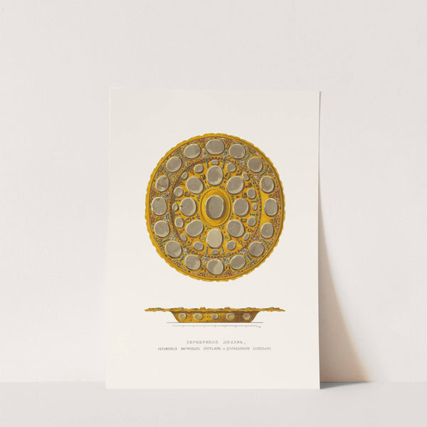 Serebrianaia lokhan&#039;, ukrashennaia khrustalem idragotsennymi kameniiami by Fedor Grigoryevich Solntsev