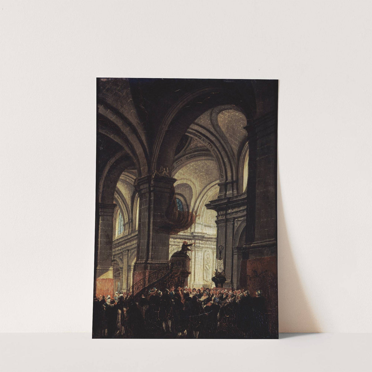 Sermon D'un Capucin Dans L'église Saint-Roch by Pierre-Antoine Demachy