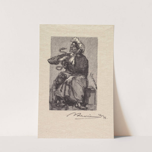 Serpent Merchant. (1890) by Auguste Louis Lepère