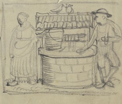 Servant and maid at the well