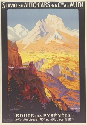 Service d’auto-cars de la Cie du Midi. Route des Pyrénées (1925) — size preview