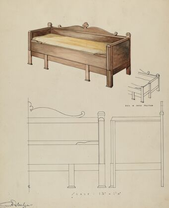 Settee and Folding Bed