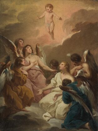Seven Angels Adoring the Christ Child