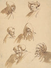 Seven Male Heads