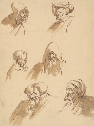 Seven Male Heads