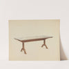 Shaker Dining Table with Marble Top by John W. Kelleher
