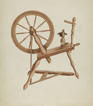 Shaker Flax Spinning Wheel