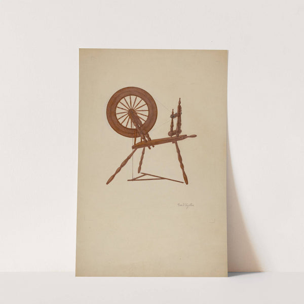 Shaker Spinning Wheel Flax by George V. Vezolles
