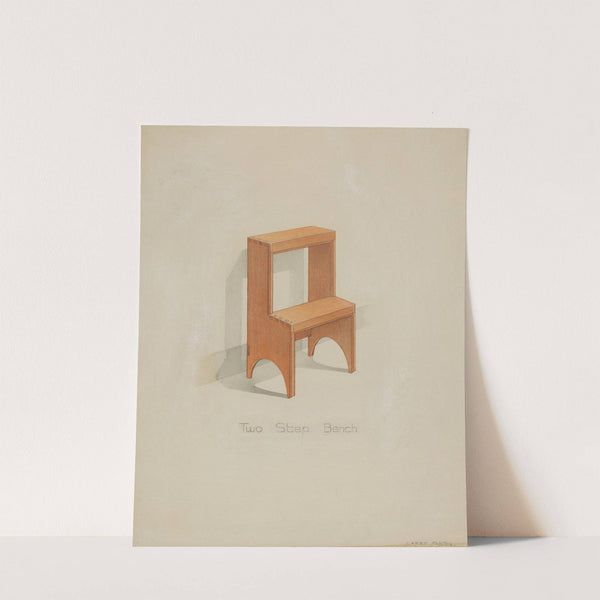 Shaker Two-step Bench by Lawrence Foster