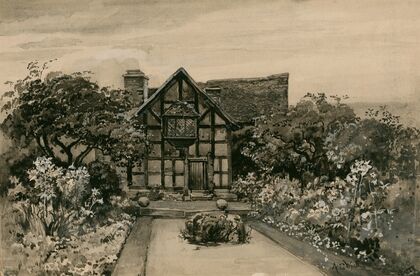 Shakespeare’s garden (back view of the birthplace from garden)