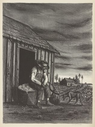 Sharecropper with Dog