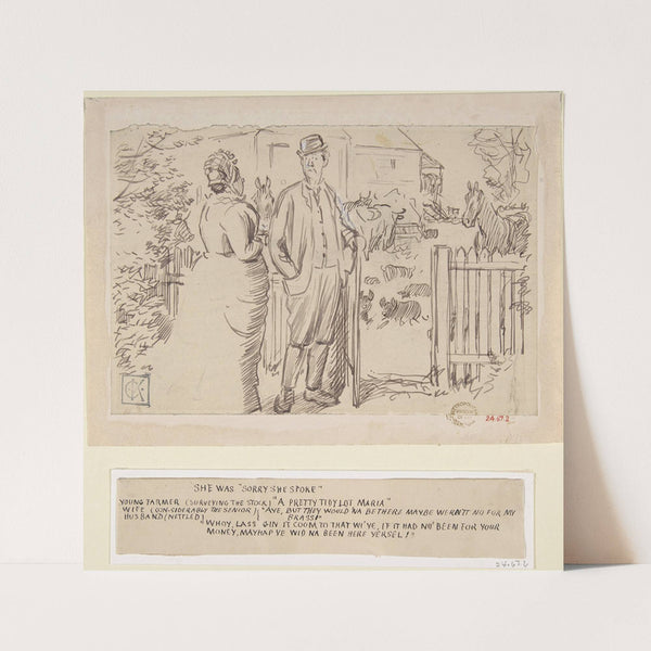 She was &#8216;Sorry She Spoke&#8217; (1870–1891) by Charles Samuel Keene