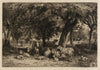 Sheep in an Orchard