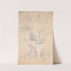 Sheet of Copies after Etchings by Rembrandt by Sir Joshua Reynolds